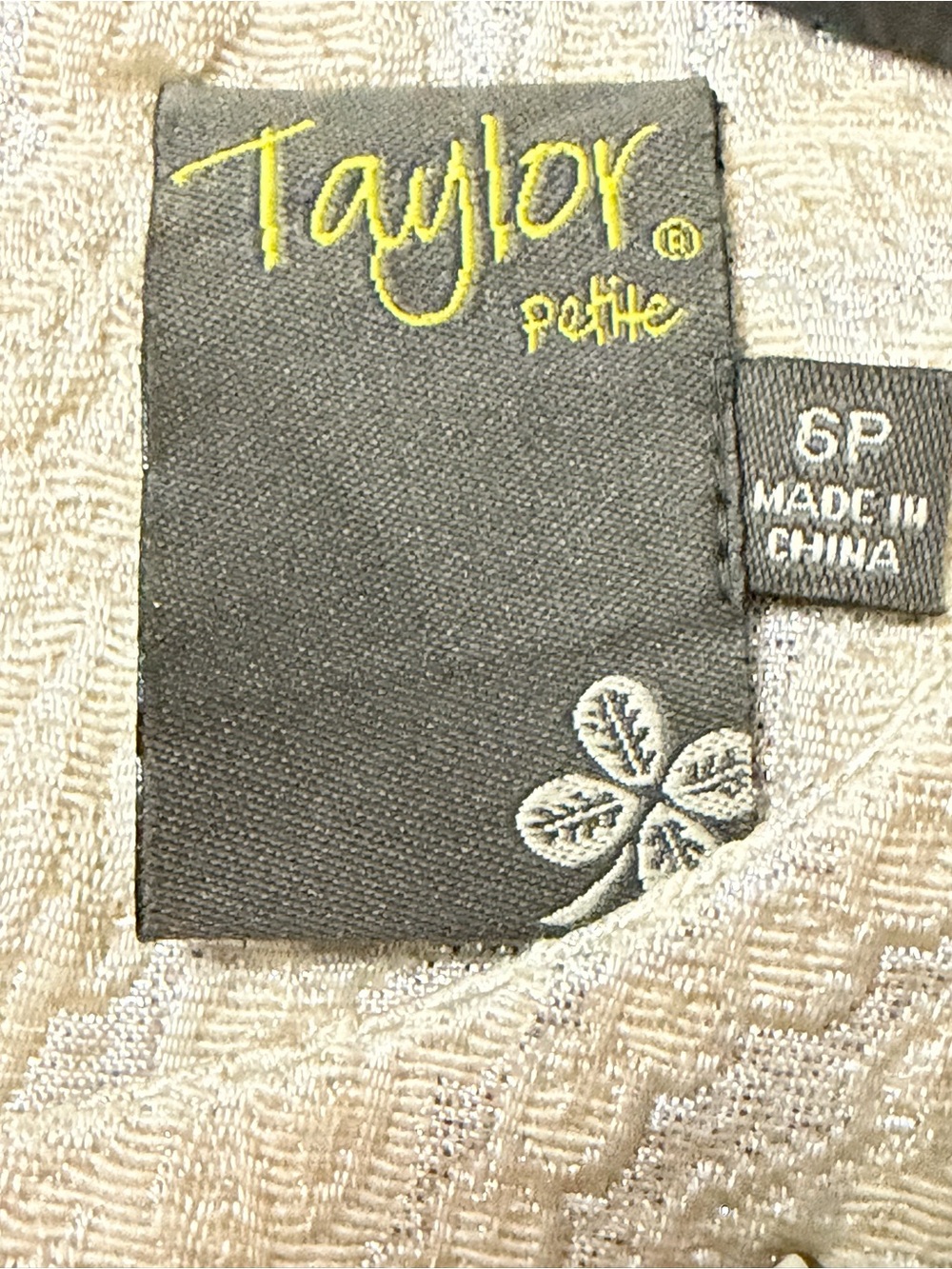 Taylor Ivory Brocade Mini Dress with Shoulder Jewel Accent - Picture 8 of 9